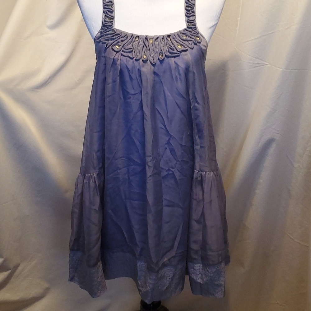 Hush Silk and Beaded Babydoll Dress SZ MD